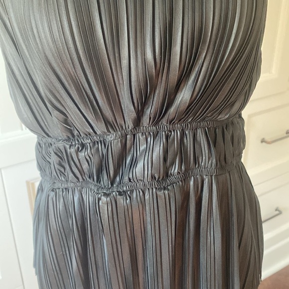 Anthropologie Womens En Elly Pleated Halter Tank Top Open Back Black Size S - Picture 3 of 6